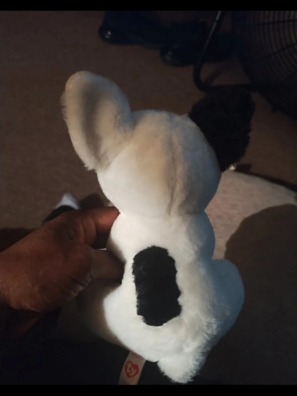 Ty White & Black Plush Dog Toy with Beige Snout - Picture 2 of 7